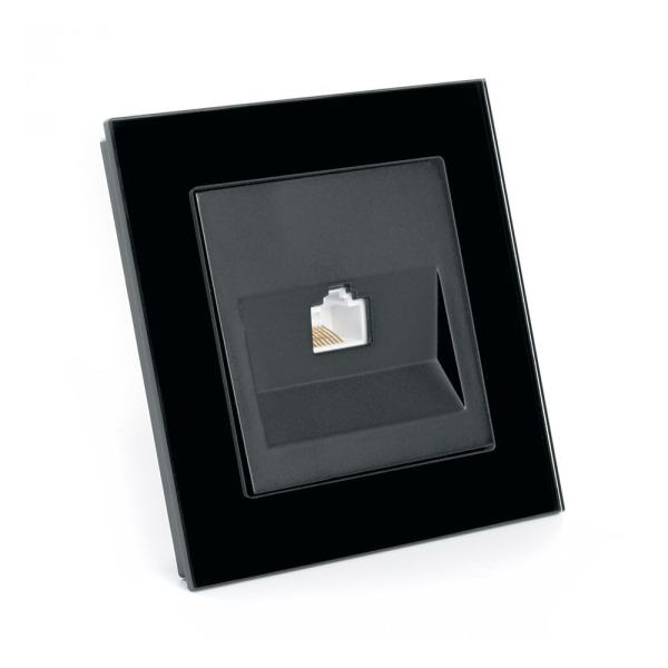 Розетка компьютерная RJ-45 Stekker Катрин черный GLS00-7007-05 39510