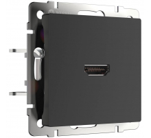 Розетка Werkel HDMI черная матовая WL08-60-11 4690389111051
