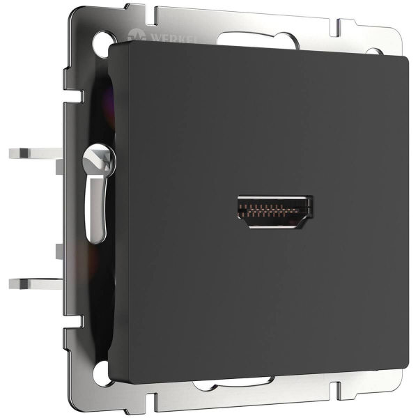 Розетка Werkel HDMI черная матовая WL08-60-11 4690389111051 Розетка Werkel HDMI черная матовая WL08-60-11 4690389111051