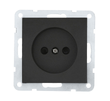 Розетка LK Studio без з/к, со шторками (черный бархат) LK60 863308-1