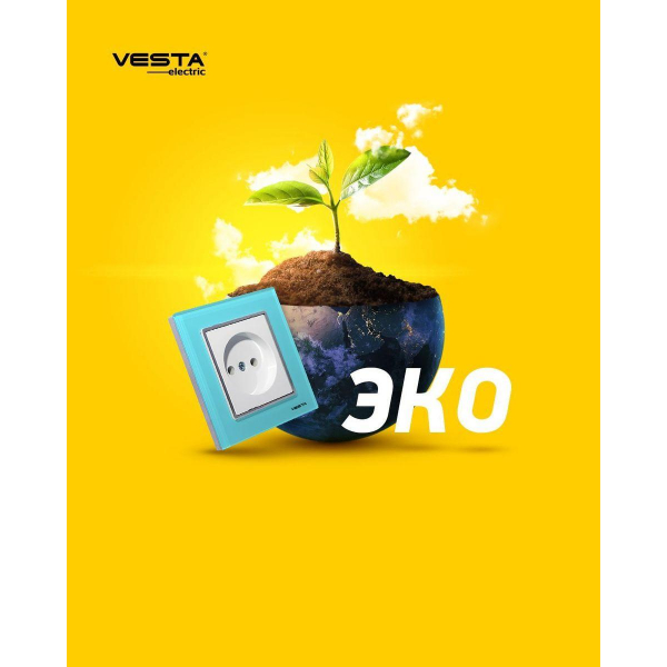 Розетка 2P Vesta-Electric Exclusive Blue голубой FRZ00040001SIN Розетка 2P Vesta-Electric Exclusive Blue голубой FRZ00040001SIN
