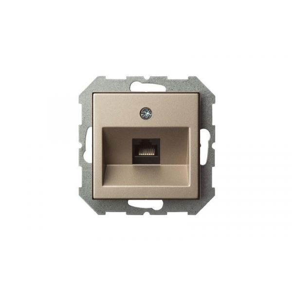 Розетка RJ45 Liregus Epsilon шампань 28-316 Розетка RJ45 Liregus Epsilon шампань 28-316