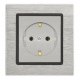 Розетка 2P+E Vesta-Electric Exclusive Silver Metallic серебро FRZ00041003SER