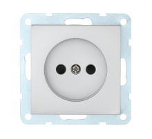 Розетка LK Studio без з/к, со шторками (серебристый металлик) LK60 863303-1