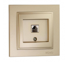 Розетка телефонная RJ11 Mono Electric Despina 3 кат титан 102-222205-124