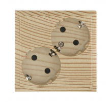 Розетка LK Studio двойная с з/к, со шторками (сосна) LK60 863525-1