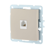 Розетка телефонная RJ-12 LK Studio LK60 бежевый 865501-1