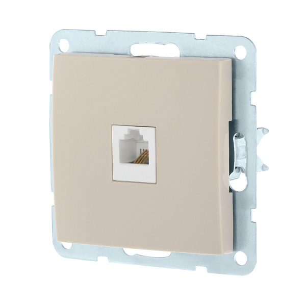 Розетка телефонная RJ-12 LK Studio LK60 бежевый 865501-1