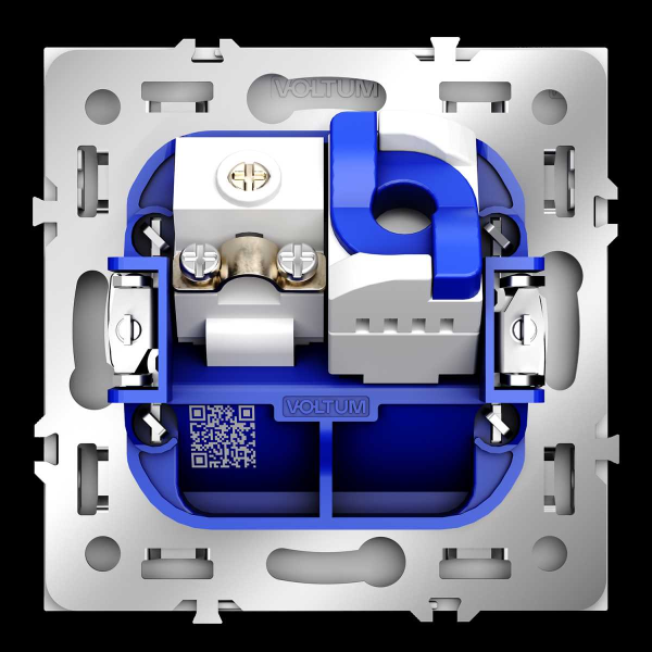 Розетка телевизионная встраиваемая Voltum S70 TV+RJ45 кат. 6 белый матовый VLS060702