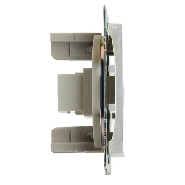 Розетка HDMI 2.1, Type A (механизм), STEKKER GLS00-7118-03, серия Катрин, серебро 50061