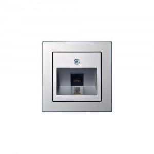 Розетка RJ45 Liregus Epsilon серебро 28-1853