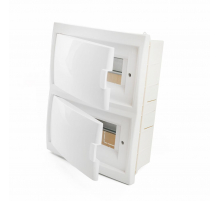 Бокс встраиваемый STEKKER EBX50-2/16-20 16 модулей, белый, пластик, серия Standart