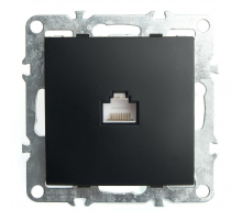 Розетка компьютерная RJ-45 Stekker Эрна черный PST00-9107-03 49151