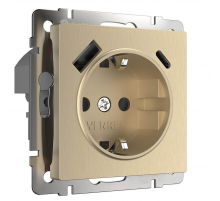 Розетка Werkel с быстрой зарядкой USB Type A+С белая W1171710 4690389176463