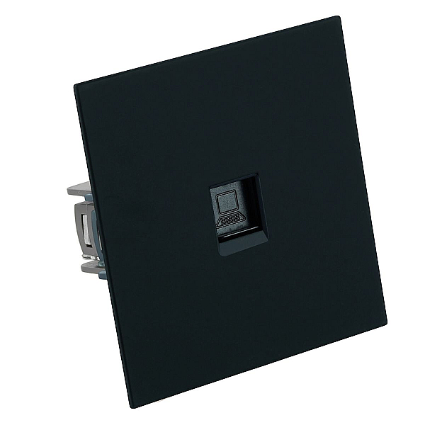 Розетка компьютерная 1-местная RJ-45 (механизм) Stekker Мия RST00-3117-05 черный бархат 50450
