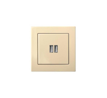 Розетка 2xUSB Liregus Epsilon бежевый 28-0712