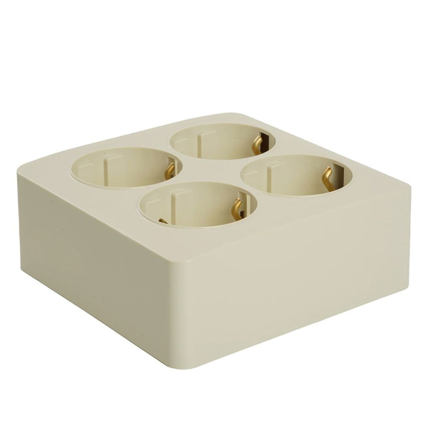 Розетка 4-местная 2P+PE Stekker София слоновая кость MST16-14S-04 49509