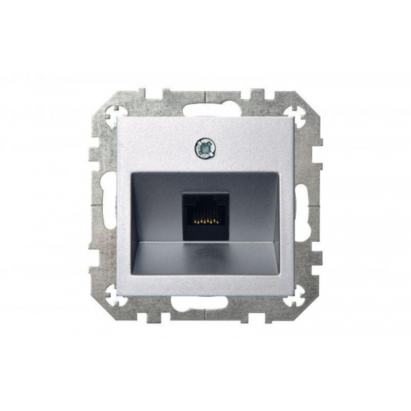 Розетка RJ45 Liregus Epsilon серебро 28-1853 Розетка RJ45 Liregus Epsilon серебро 28-1853