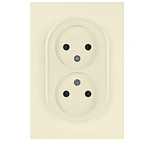 Розетка ЭРА Arktik 16-2107-02 без заземления двойная 2X2P 16А-250В слоновая кость Б0071682