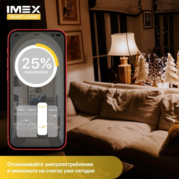Розетка Wi-Fi 2К+З IMEX 16A белая SML-211 WH Розетка Wi-Fi 2К+З IMEX 16A белая SML-211 WH