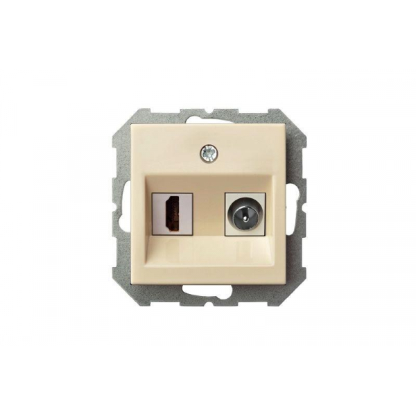 Розетка HDMI/TV оконечная Liregus Epsilon бежевый 28-0851 Розетка HDMI/TV оконечная Liregus Epsilon бежевый 28-0851