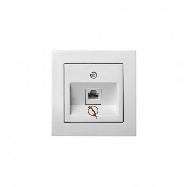 Розетка RJ11 Liregus Epsilon белый 28-030 Розетка RJ11 Liregus Epsilon белый 28-030
