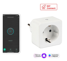 Умная розетка EKF Сonnect Wi-Fi белая RCS-1-WF