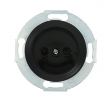 Розетка LK Studio без з/к, со шторками (черный) LK Vintage 883308-1