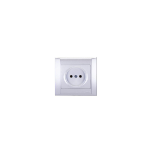 Розетка Makel 1-м СП Defne 10А IP20 б/з сереб. 42065022