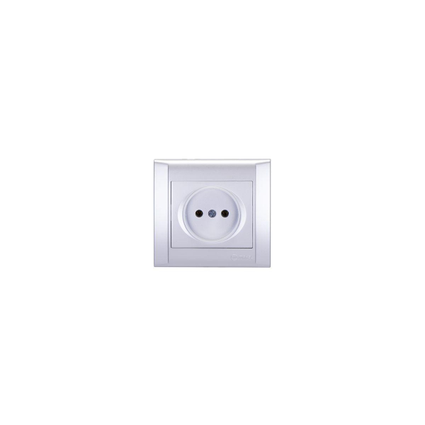 Розетка Makel 1-м СП Defne 10А IP20 б/з сереб. 42065022