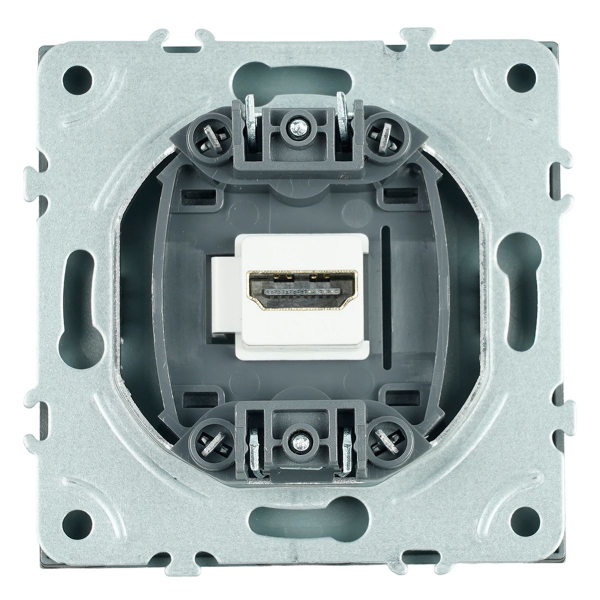 Розетка HDMI 2.0 Type A (механизм), Stekker Эмили, RST00-5118-09, антрацит, soft touch 50168