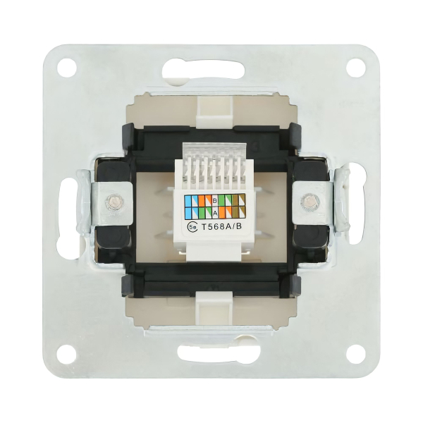 Розетка LK Studio компьютерная RJ-45 кат. 5е с накладкой (белый) LK80 846104-1