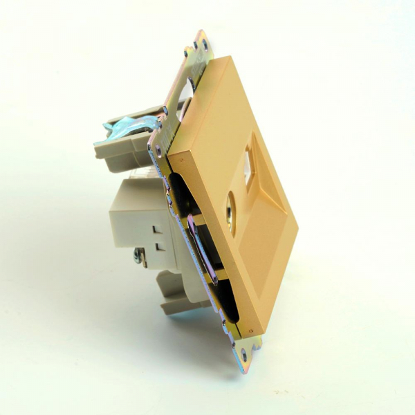 Розетка телевизионная TV + компьютерная RJ-45 Stekker Катрин золото GLS00-7106-08 49230 Розетка телевизионная TV + компьютерная RJ-45 Stekker Катрин золото GLS00-7106-08 49230
