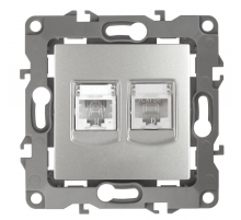 Розетка комбинированная RJ45+RJ11 ЭРА 12 12-3109-03 Б0018250