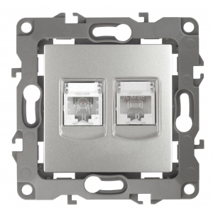 Розетка комбинированная RJ45+RJ11 ЭРА 12 12-3109-03 Б0018250