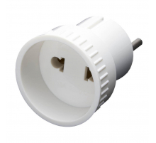 Адаптер сетевой Stekker б/з 10A 250V белый Feron ADP100520 39005