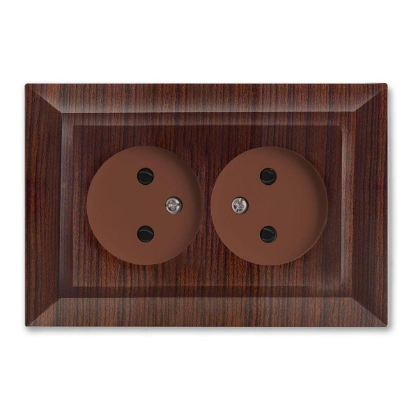 Розетка двойная 2P Vesta-Electric Roma Mebel коричневый FRZ00010201FRN Розетка двойная 2P Vesta-Electric Roma Mebel коричневый FRZ00010201FRN