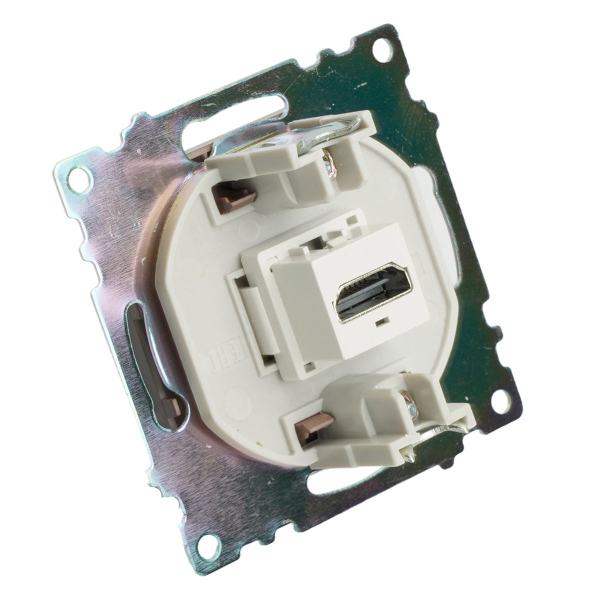 Розетка HDMI 2.1, Type A (механизм), STEKKER GLS00-7118-04, серия Катрин, шоколад 50064