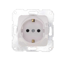 DEA Розетка 1-ая керамика с/з с/у 16А мех. Бел KRANZ KR-78-0215