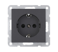 Розетка LK Studio с з/к, со шторками (черный бархат) LK80 843208-1