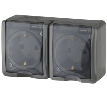 Розетка ЭРА Эксперт 2х2P+E IP54 16A 250V 11-2403-03 Б0020717