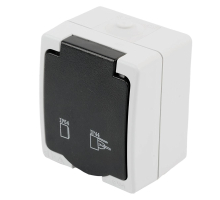 Розетка 1-местная с крышкой Stekker Велена PST16-11-54 32755