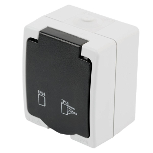 Розетка 1-местная с крышкой Stekker Велена PST16-11-54 32755