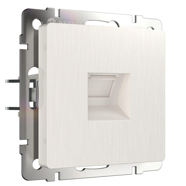 Телефонная розетка Werkel RJ-11 перламутровый рифленый WL13-RJ-11 4690389124303 Телефонная розетка Werkel RJ-11 перламутровый рифленый WL13-RJ-11 4690389124303
