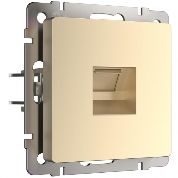 Розетка Werkel Ethernet RJ-45 шампань W1181011 4690389157479 Розетка Werkel Ethernet RJ-45 шампань W1181011 4690389157479