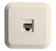 Розетка компьютерная RJ-45 Stekker Брест слоновая кость PST00-21-20 49062