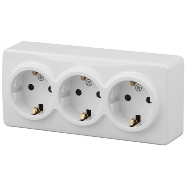 Розетка ЭРА Эксперт 3х2P E со шторками Schuko 16A 250V 11-2209-01 Б0020703 Розетка ЭРА Эксперт 3х2P E со шторками Schuko 16A 250V 11-2209-01 Б0020703