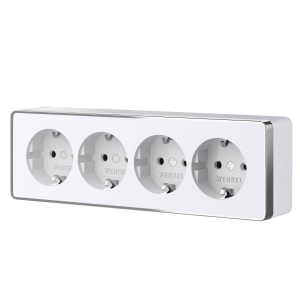 Розетка четверная с заземлением и шторками Gallant Werkel a071252