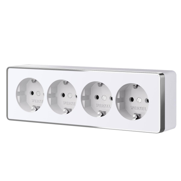 Розетка четверная с заземлением и шторками Gallant Werkel a071252