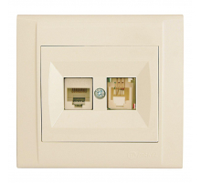 Розетка комп. ( cat 5) + тf евро Makel Defne 42010037